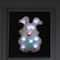 14&#x22; Pink &#x26; White LED Lighted Easter Bunny Window Silhouette